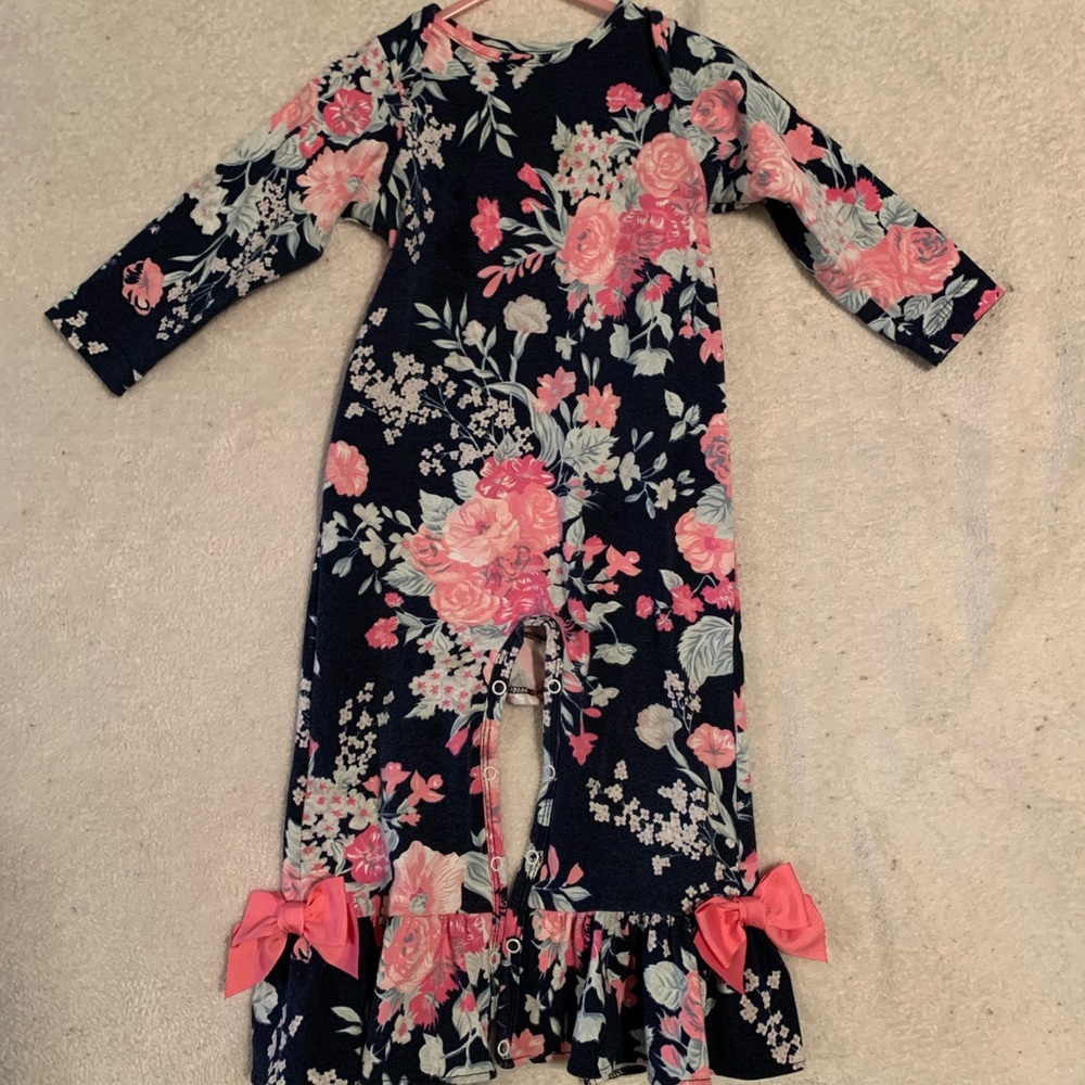 Ricrac and Ruffles floral mystery romper!